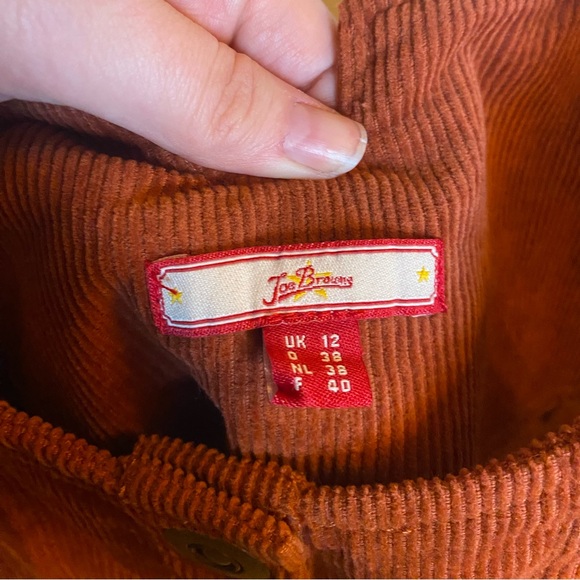 Burnt Orange Corduroy Overall Dress from ModCloth - Picture 6 of 9